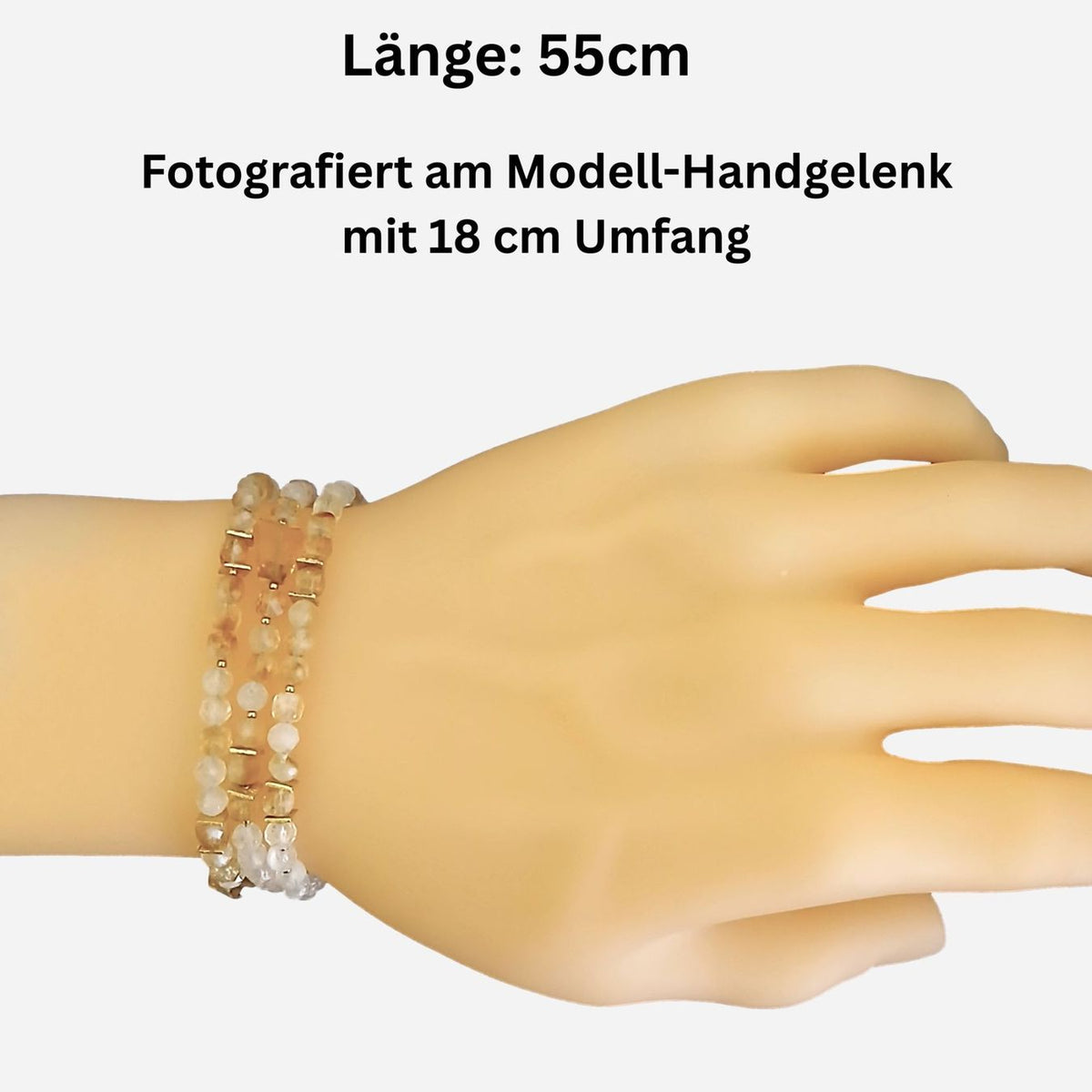2-in1- Citrin - Perlen - Halskette oder Armband