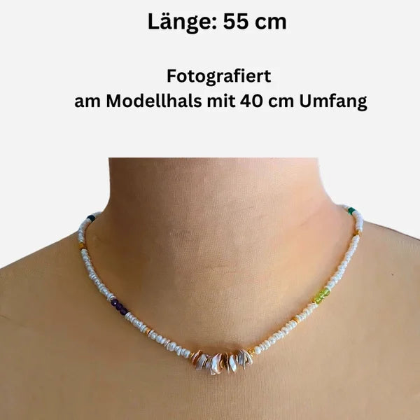 2-in-1 - Süsswasser-Perlen - Halskette oder Armband