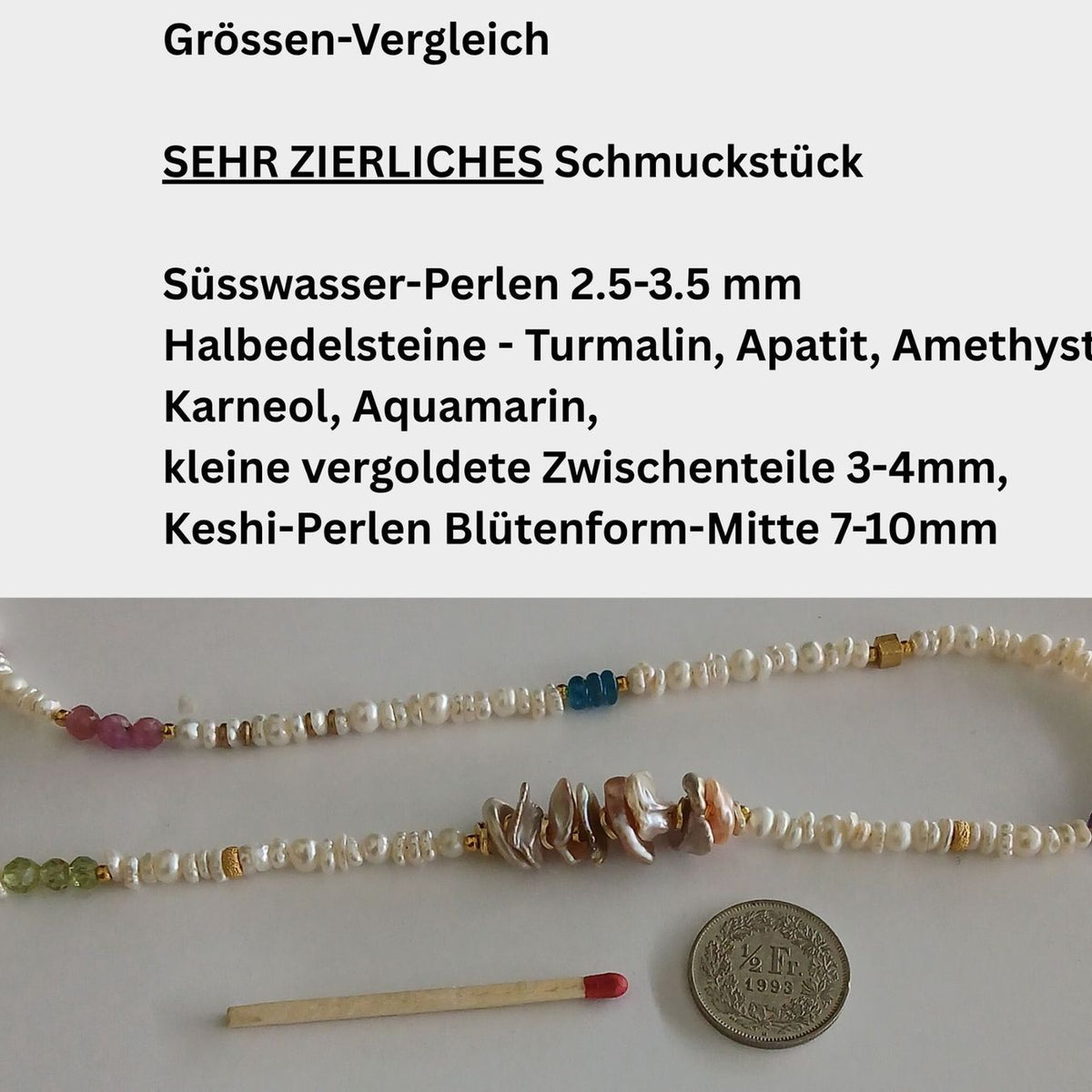 2-in-1 - Süsswasser-Perlen - Halskette oder Armband