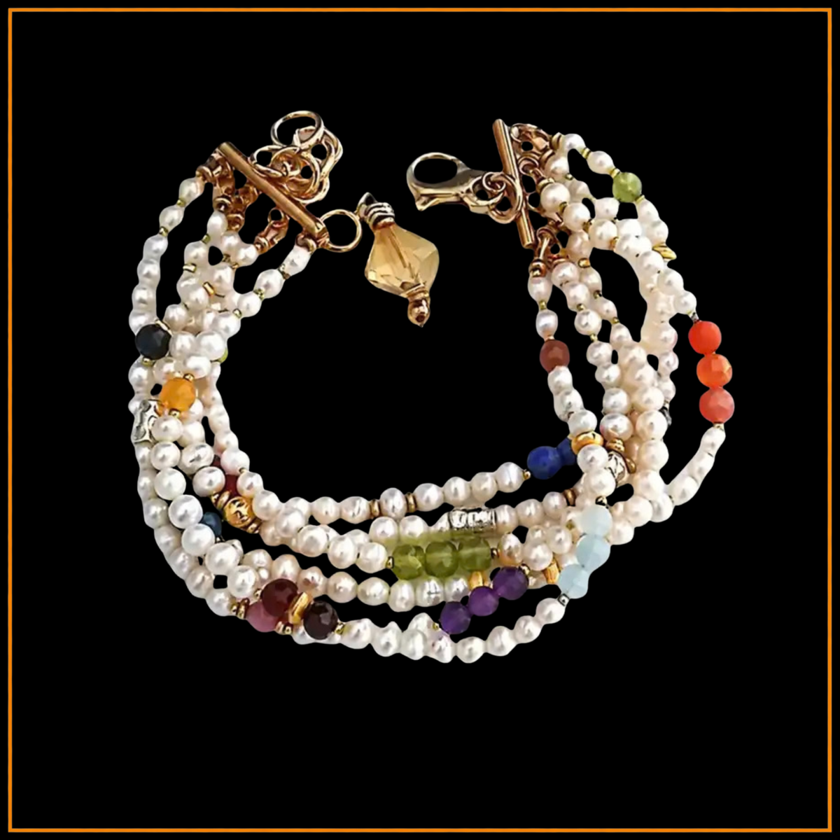 Armband - Perlen - 6 Reihen