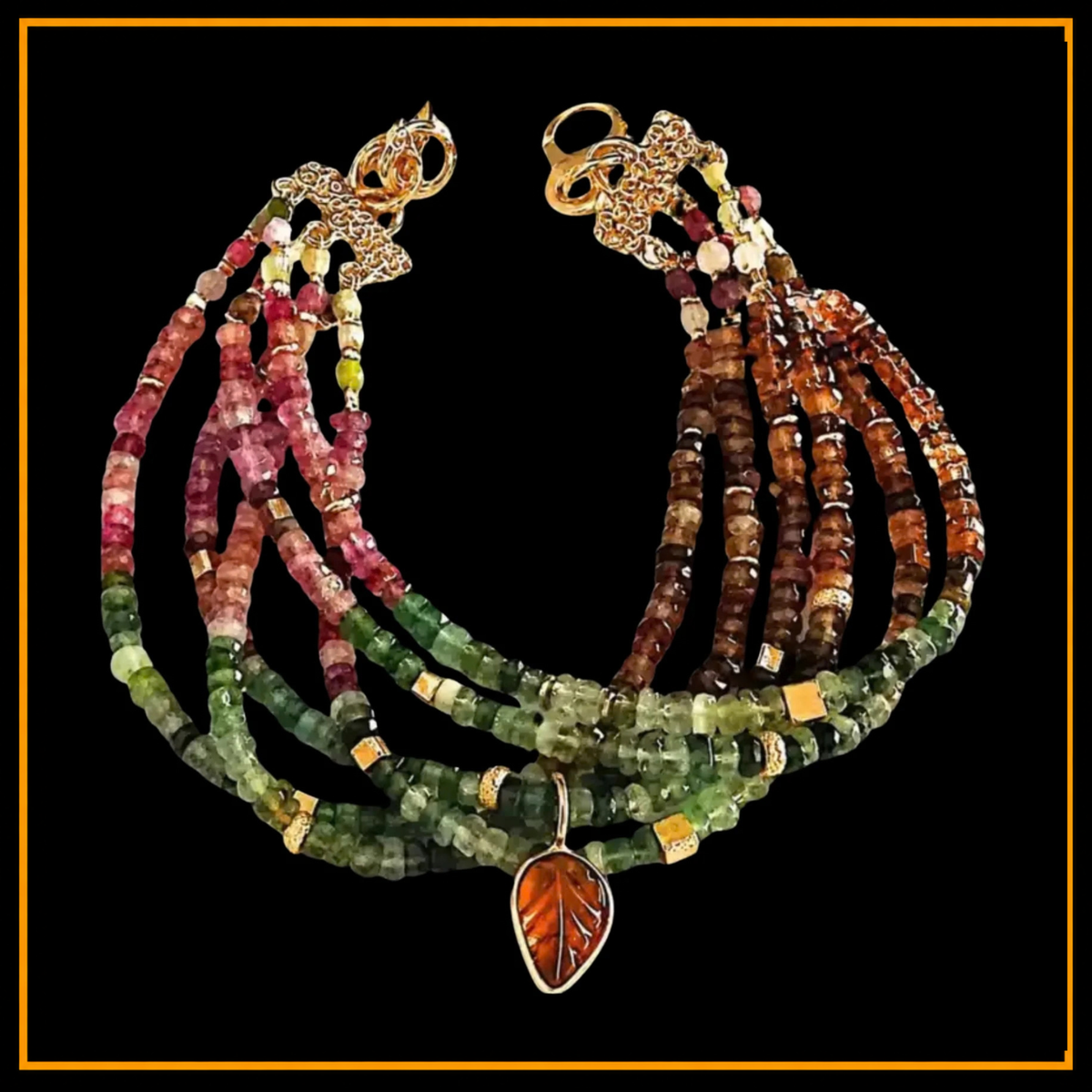 Armband - Turmalin - 6 Reihen