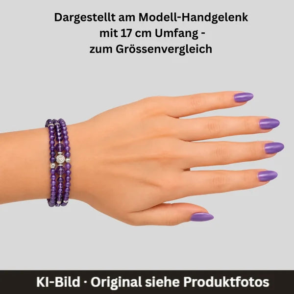 2-in-1 - Amethyst - Halskette oder Armband