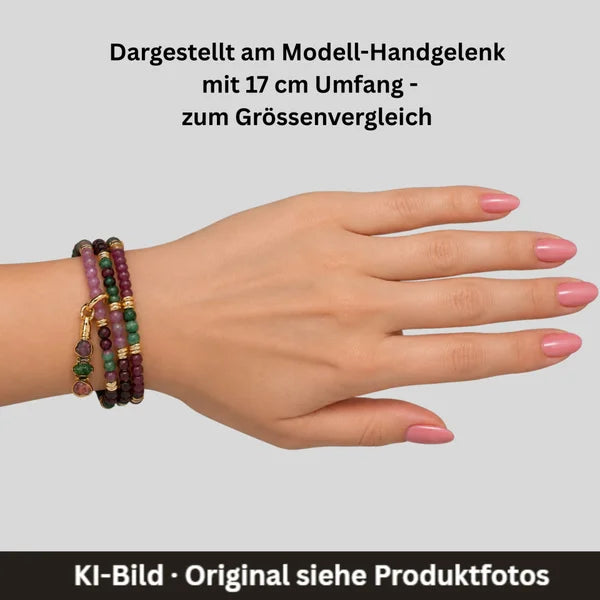 2-in-1  Turmalin - Halskette oder Armband - Anhänger