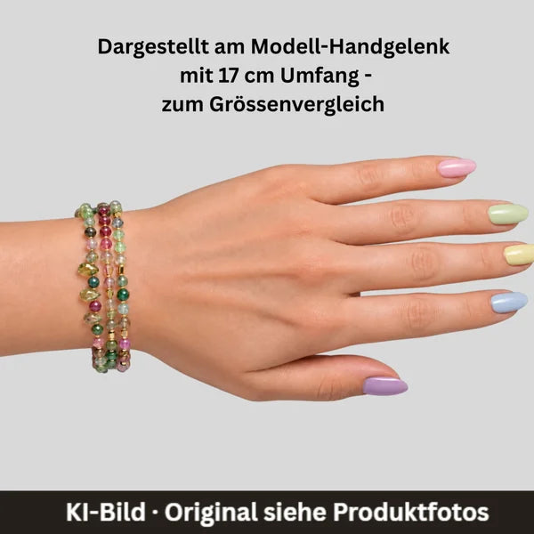 2-in1 - Turmalin - Halskette oder Armband