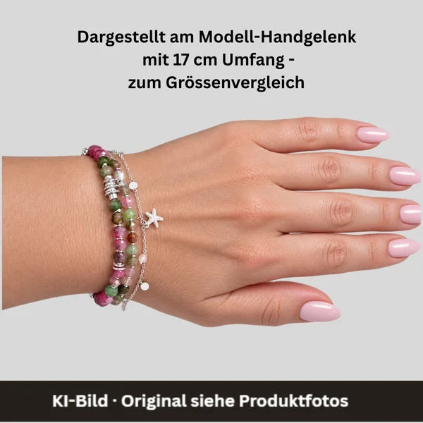 Armband - Turmalin-Silber - 3 Reihen
