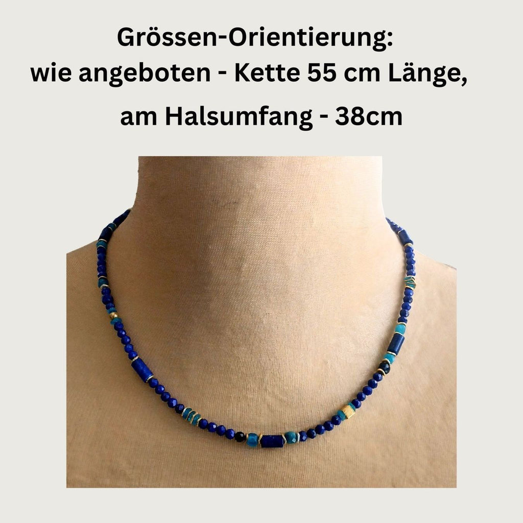 2-in1 - Lapislazuli - Halskette oder Armband