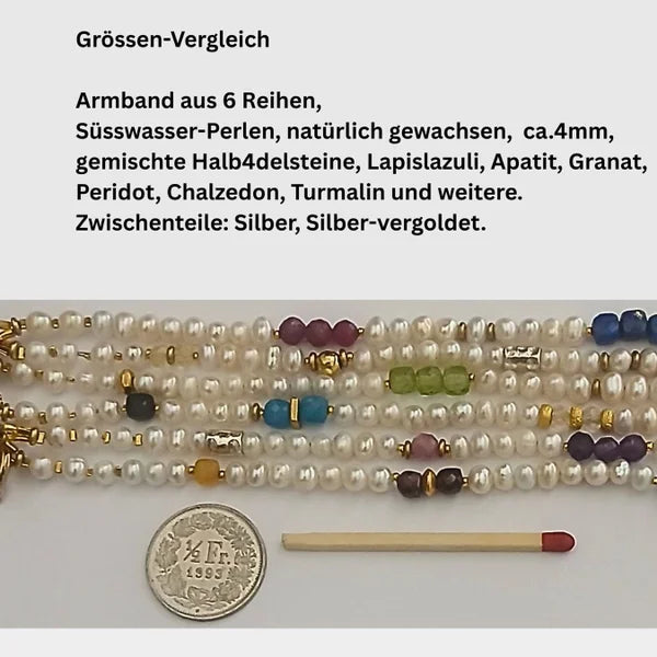 Armband - Perlen - 6 Reihen