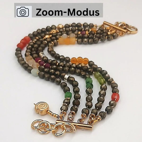 Armband - Pyrit - 5 Reihen