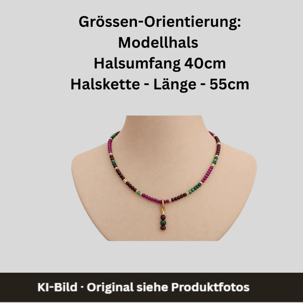2-in-1  Turmalin - Halskette oder Armband - Anhänger