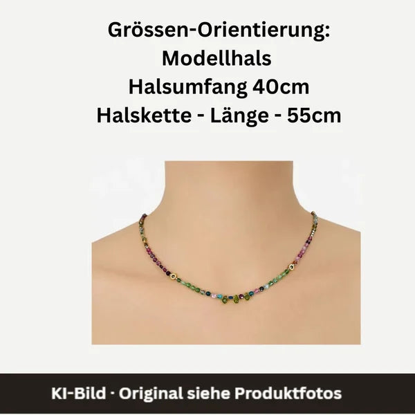 2-in1 - Turmalin - Halskette oder Armband