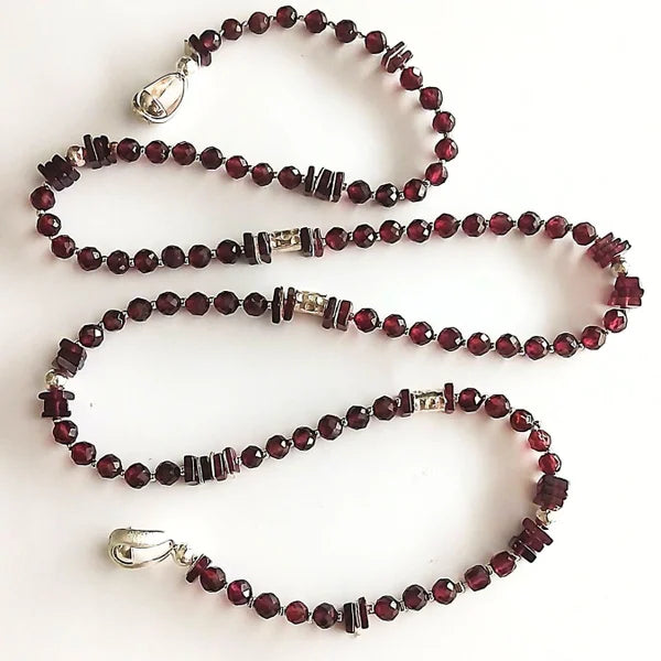 2-in-1 - Granat - Haskette oder Armband