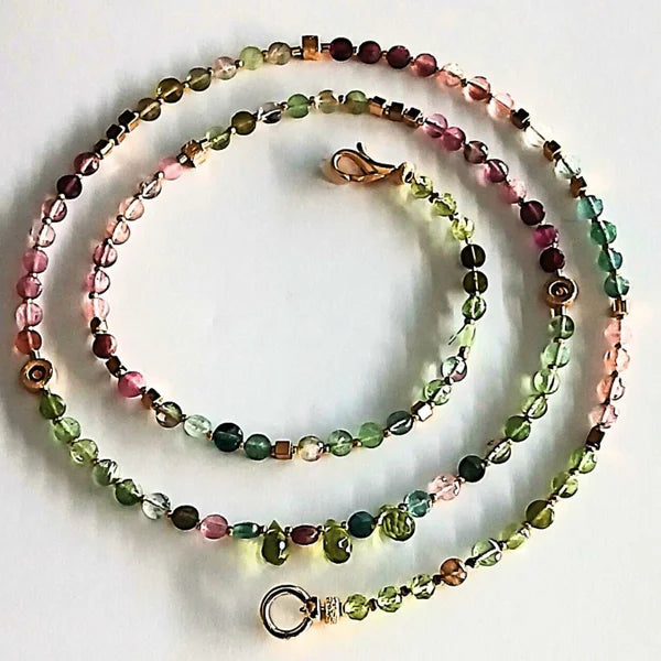 2-in1 - Turmalin - Halskette oder Armband